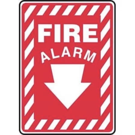 Accuform SAFETY SIGN FIRE ALARM DOWN ARROW MFXG448XP MFXG448XP